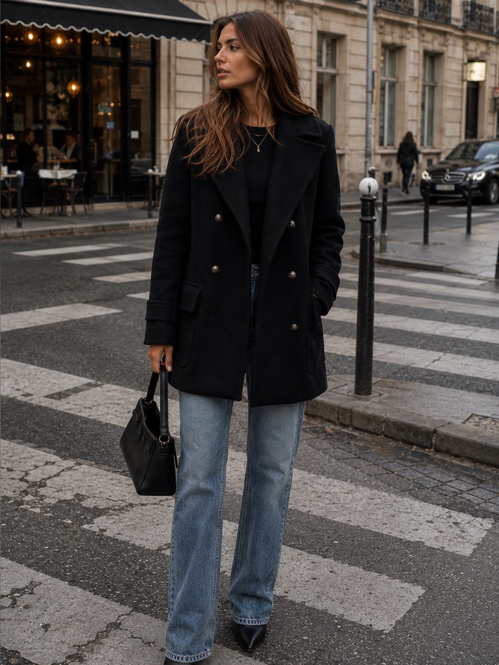 ZARA double breasted wool coat